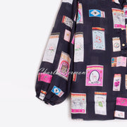 Vilagallo Matchbox Print Blouse - Style 32978