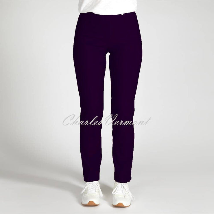Robell Marie – Full Length Trouser 51412-54025-590 – Fleece Lined (Dark Purple)