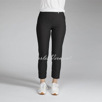 Robell Bella 09 – 7/8 Cropped Trouser 51568-54025-90 – Ultra Thin Fleece Lined (Black)