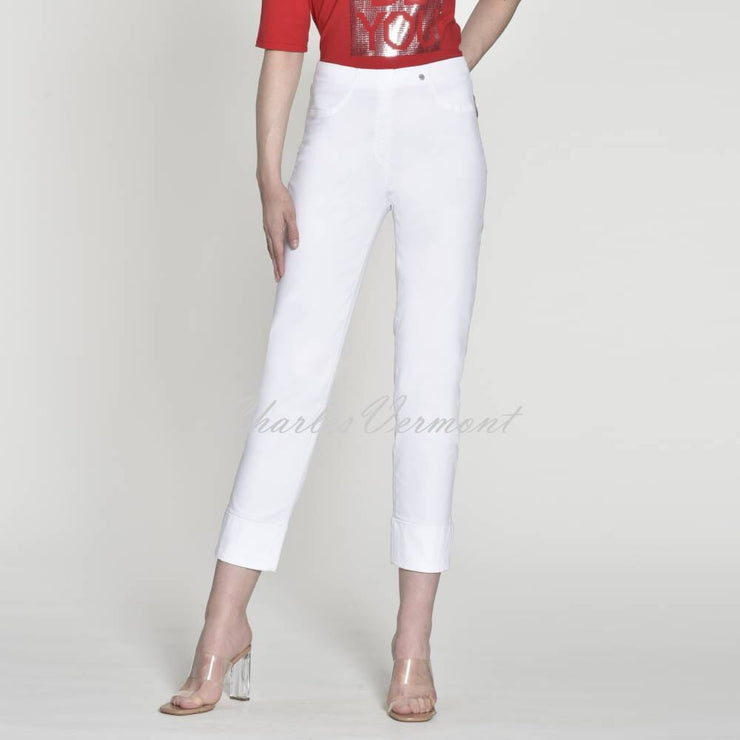 Robell Bella 09 - 7/8 Cropped Jean 51628-5448-10 (White Denim)