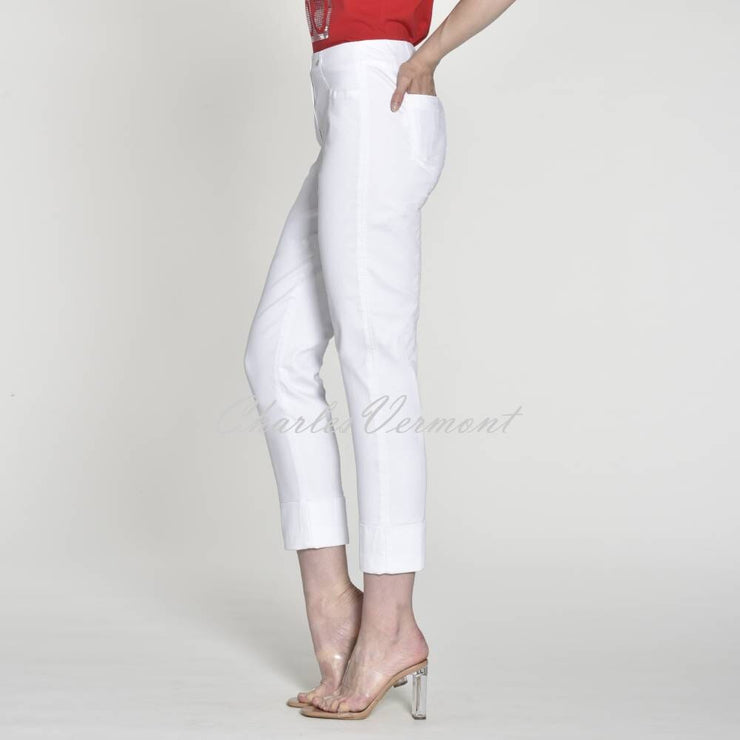 Robell Bella 09 - 7/8 Cropped Jean 51628-5448-10 (White Denim)