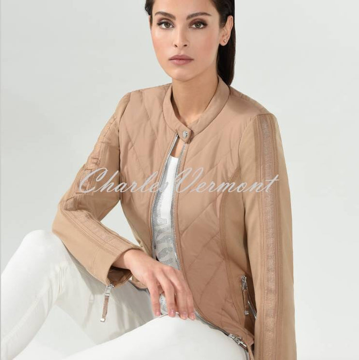 I'cona Collarless Jacket - Style 67117-60012-690 (Taupe)