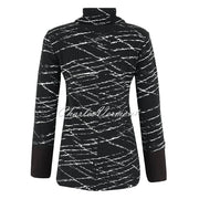 EverSassy Knit Zip Jacket - Style 12250 (Black / White)