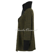 EverSassy Knit Cover Up Jacket - Style 12251 (Olive)