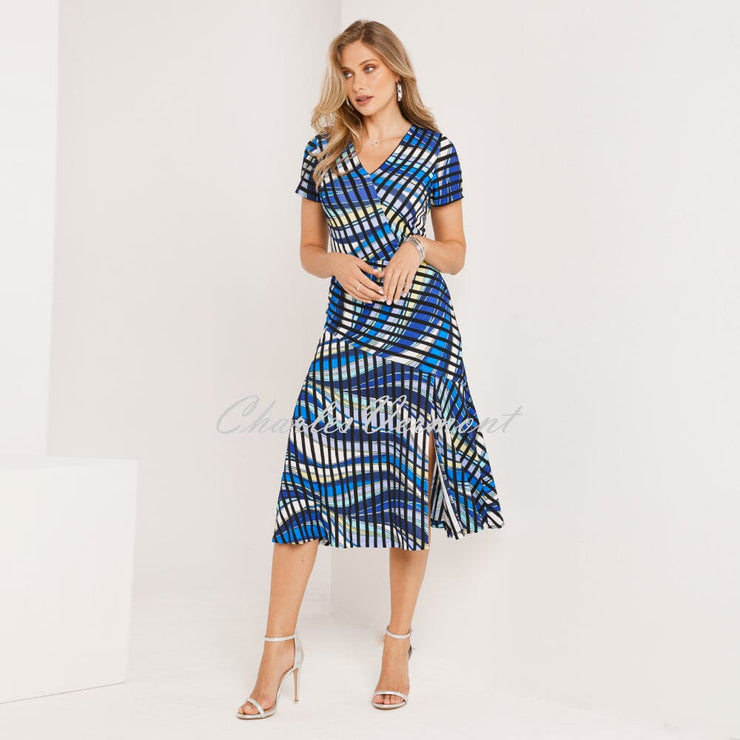 Tia Abstract Print Stripe Dress - Style 78437-7561-65