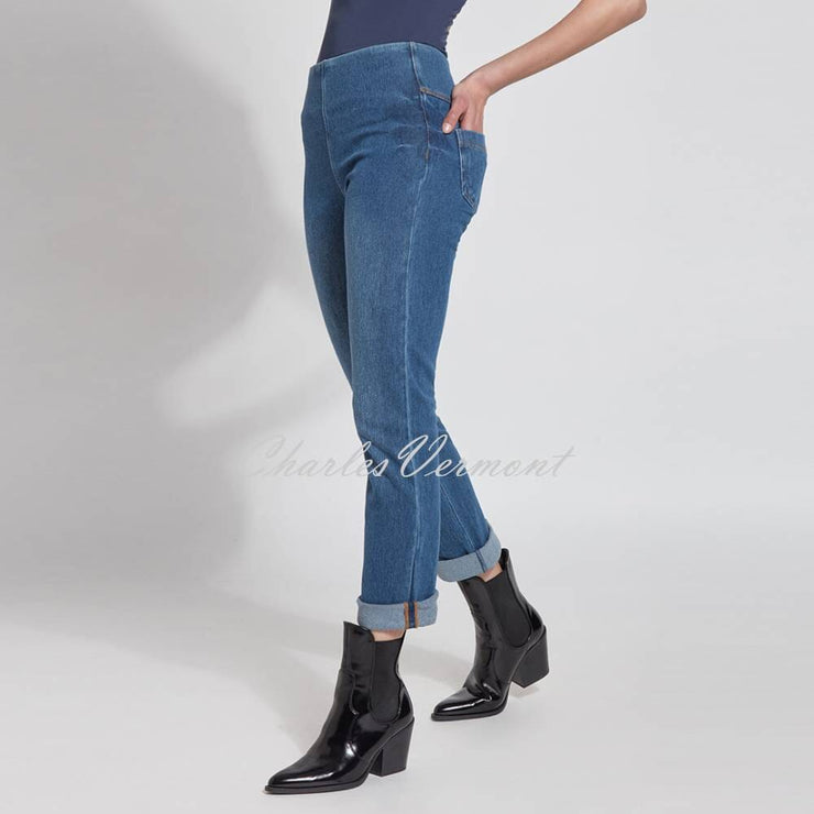 Lysse Boyfriend Denim Jean with Back Pockets – Style 1450 (Mid Wash)