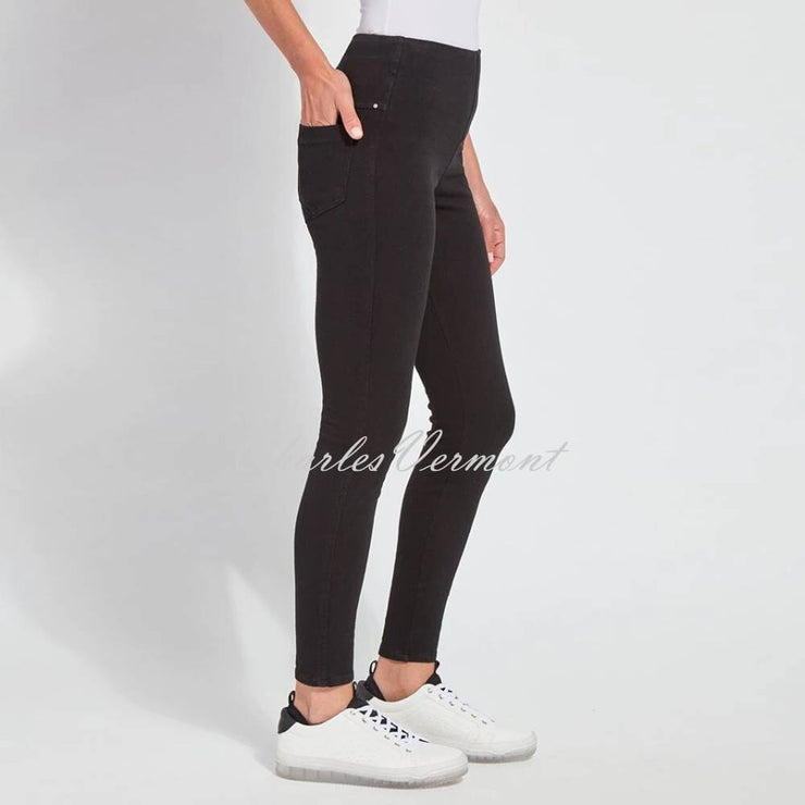 Lysse Toothpick Denim Skinny Jean with Back Pockets – Style 1552 (Black)