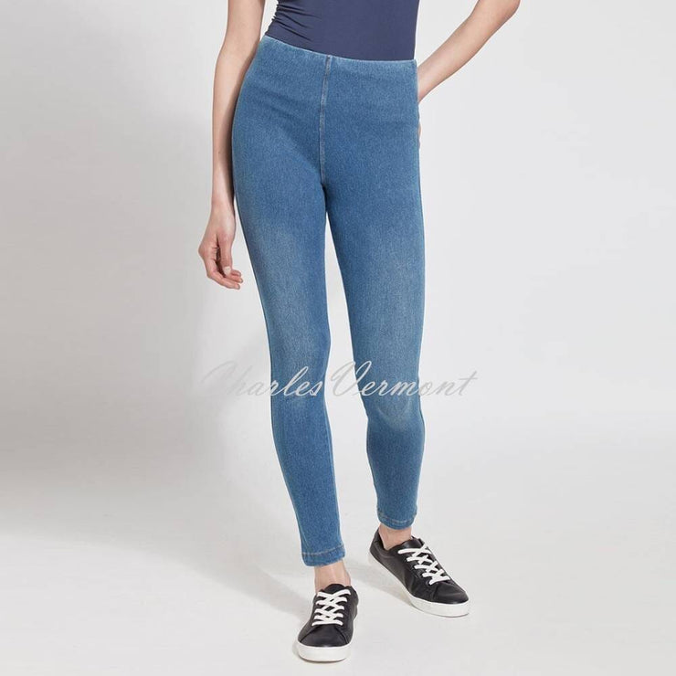 Lysse Toothpick Denim Skinny Jean with Back Pockets – Style 1552 (Mid Wash)