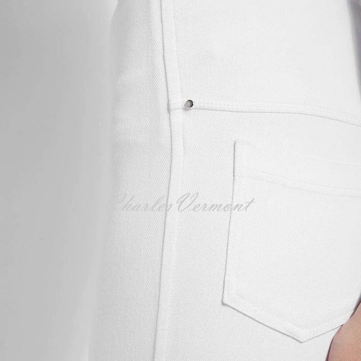 Lysse Toothpick Denim Skinny Jean with Back Pockets Style 1552 White
