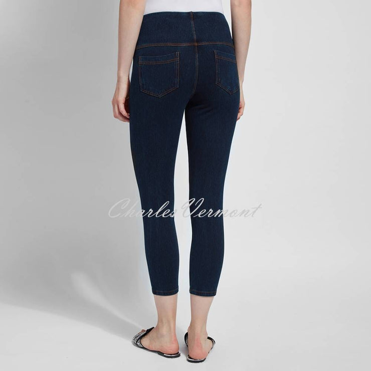 Lysse Cropped Toothpick Denim Legging with Back Pockets – Style 1608 (Indigo)