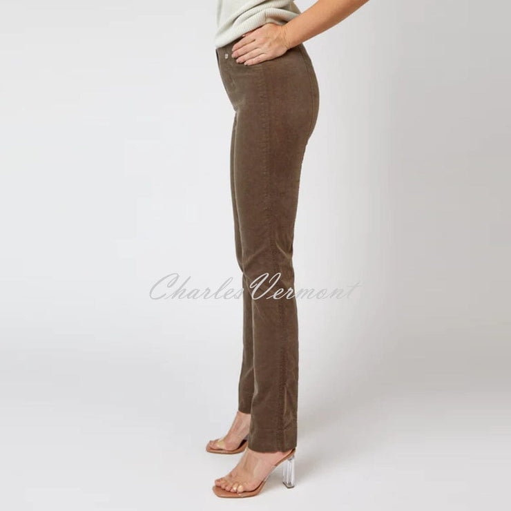 Robell Marie Full Length Trouser 51414-54362-17 (Taupe Velvet)