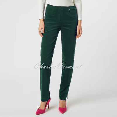 Robell Marie Trouser 51414-54362-79 (Emerald Green Velvet) - SHORTER LENGTH 29''