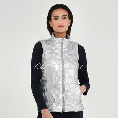 I'cona Embossed Letter Print Gilet - Style 69004-60139-91 (Silver)