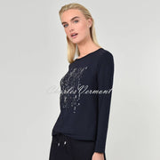I'cona Top with Sequin Detail - Style 64114-60061-69 (Navy)