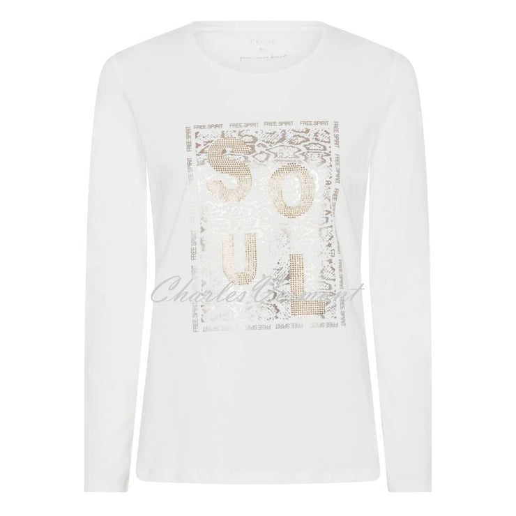 I'cona 'SOUL' Top with Gold Foil Embellishment - Style 64126-60061-11