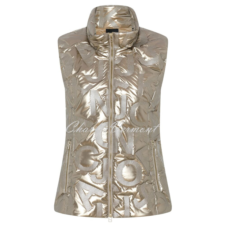 I'cona Embossed Letter Print Gilet - Style 69004-60139-14 (Gold)