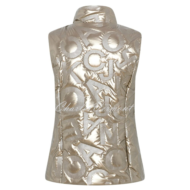 I'cona Embossed Letter Print Gilet - Style 69004-60139-14 (Gold)
