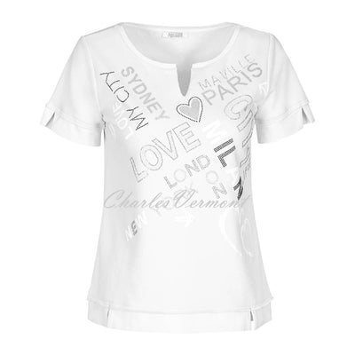 Dolcezza Short Sleeve Top – Style 22124 (White)