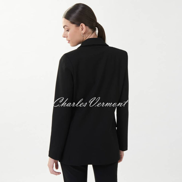 Joseph Ribkoff Embossed Print Blazer Jacket - Style 223299 (Black / Silver)