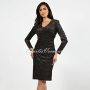 Frank Lyman Dress with Copper Velvet Print - Style 224395