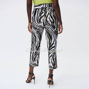 Joseph Ribkoff Animal Print Linen-Look Culotte Trouser - Style 231116