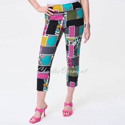 Joseph Ribkoff Patchwork Printed Cropped Trouser - Style 231253