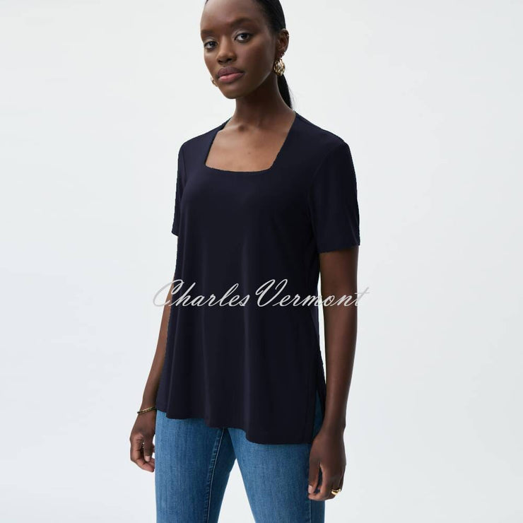 Joseph Ribkoff Square Neck Top - Style 231264 (Midnight Blue)