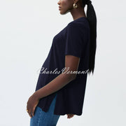 Joseph Ribkoff Square Neck Top - Style 231264 (Midnight Blue)