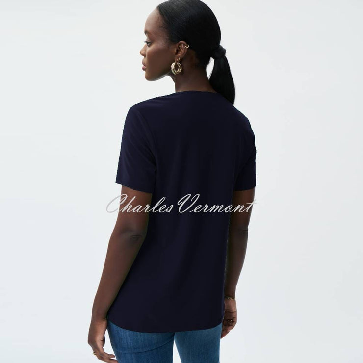Joseph Ribkoff Square Neck Top - Style 231264 (Midnight Blue)