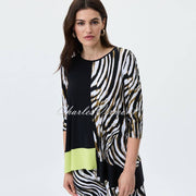 Joseph Ribkoff Asymmetrical Animal Print Top - Style 231300