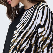 Joseph Ribkoff Asymmetrical Animal Print Top - Style 231300