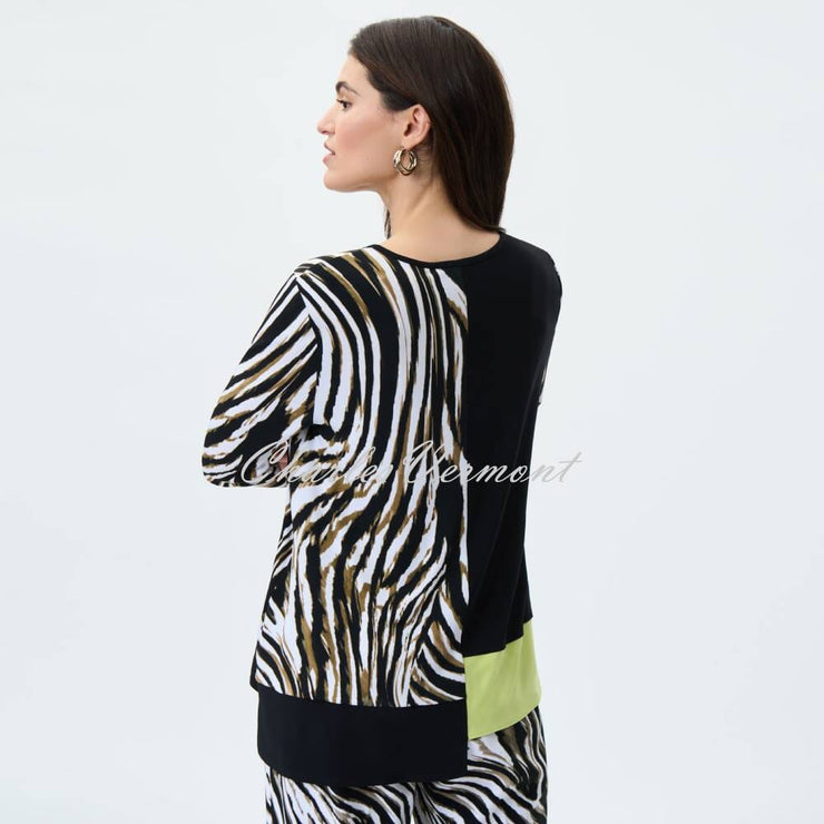 Joseph Ribkoff Asymmetrical Animal Print Top - Style 231300