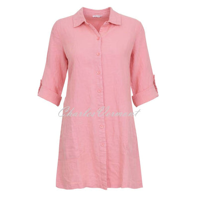 Dolcezza Longline Blouse - Style 23163 (Pink)