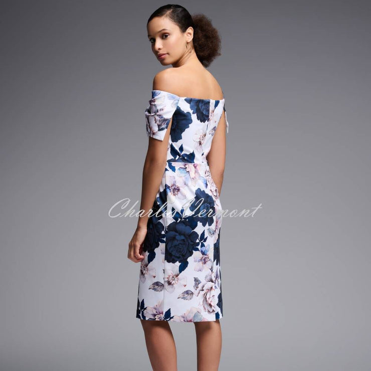 Joseph Ribkoff Floral Off-the-Shoulder 'Signature' Dress - Style 231745