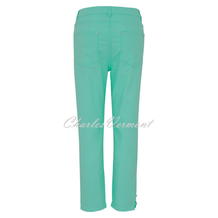 Dolcezza Cropped Jean With Ankle Detail - Style 23202 (Aqua)