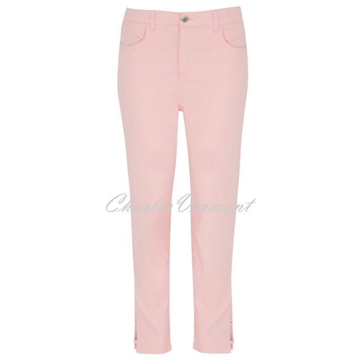 Dolcezza Cropped Jean With Ankle Detail - Style 23202 (Blush)