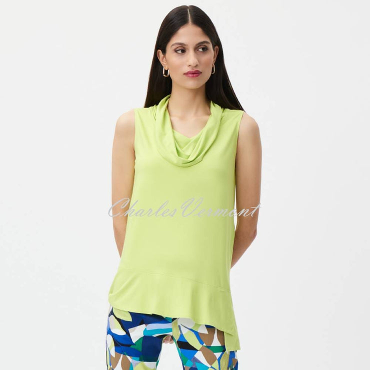 Joseph Ribkoff Asymmetric Cowl Neck Top - Style 232206 (Exotic Lime)