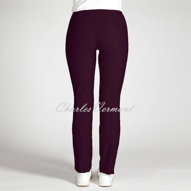 Robell Marie Full Length Trouser 51412-54025-560 - Fleece Lined (Aubergine)