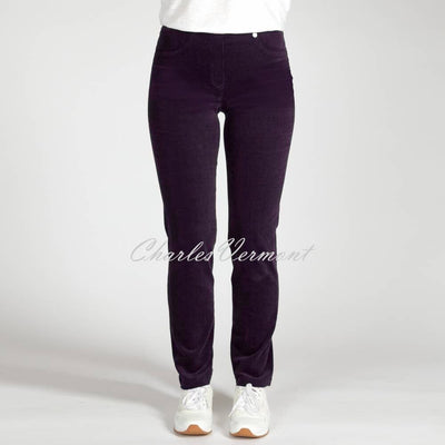 Robell Bella Trouser 52457-54363-582 (Prune Needle Cord) - SHORTER LENGTH 29"