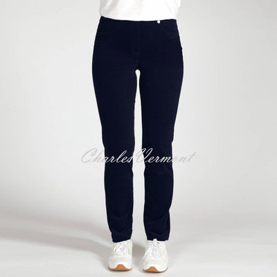 Robell Bella Full Length Trouser 52457-54363-691 (Navy Needle Cord)