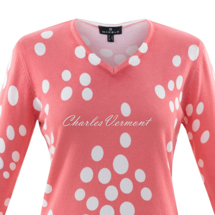 Marble Sweater – Style 6009-135 (Watermelon / White)