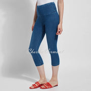 Lysse Capri Denim Legging – Style 6173 (Mid Wash)