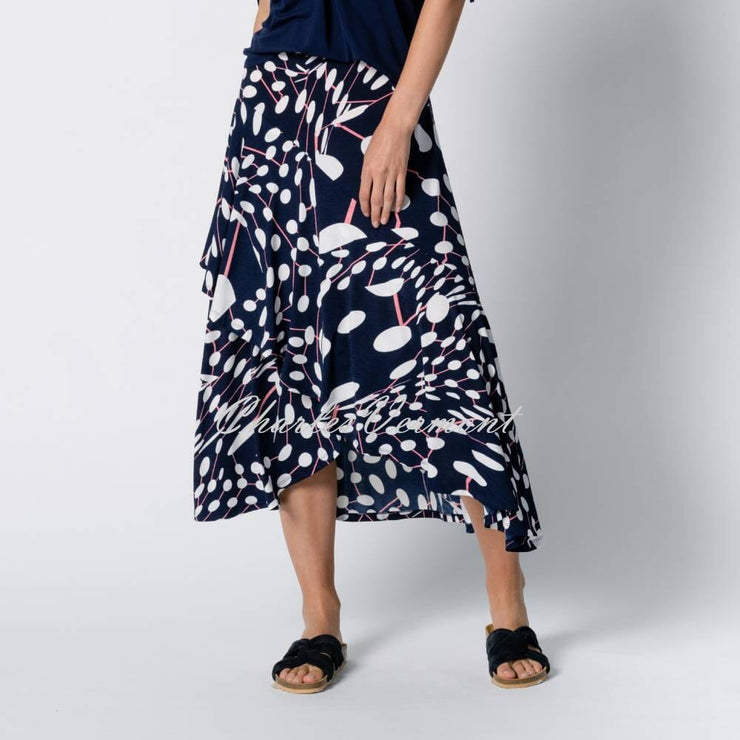 Marble Skirt – Style 6175-135 (Navy / Watermelon / White)