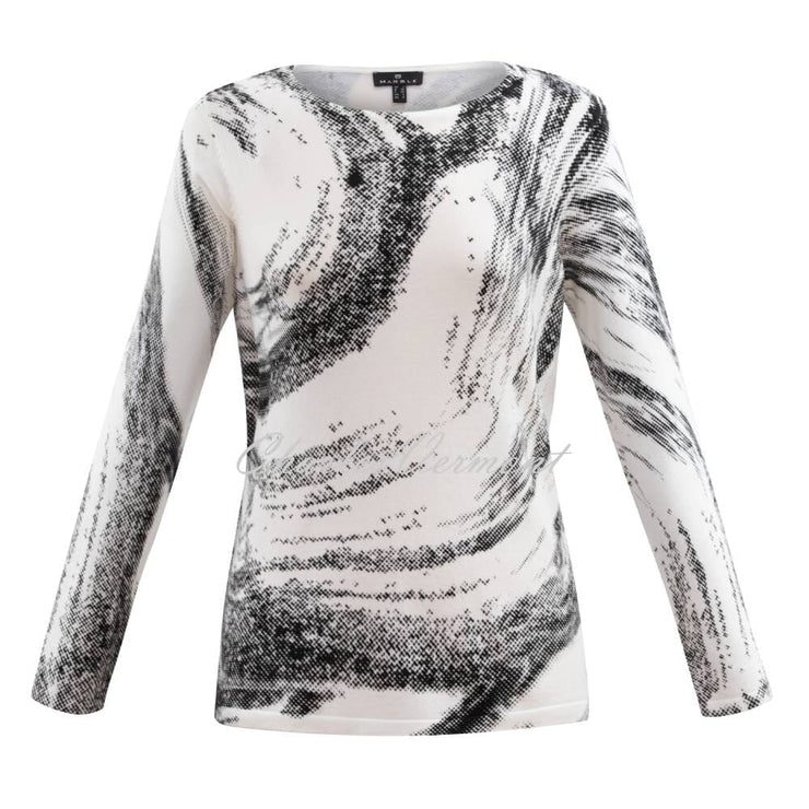 Marble Sweater - Style 6305-104 (Ivory / Black)