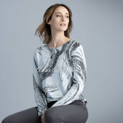 Marble Sweater - Style 6305-167 (Ice Blue / Charcoal Grey)