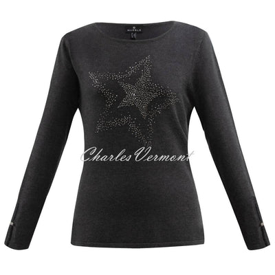 Marble Sweater - Style 6318-105 (Charcoal Grey)