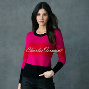 Marble Sweater - Style 6325-109 (Raspberry / Red / Black)