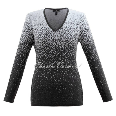 Marble Sweater - Style 6327-167 (Ice Blue / Charcoal Grey)