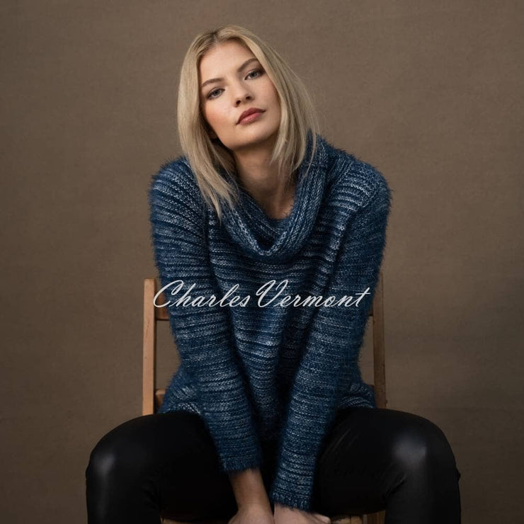 Marble Sweater - Style 6333-170 (Marine Blue)