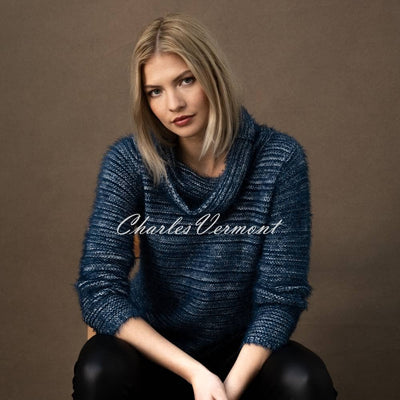 Marble Sweater - Style 6333-170 (Marine Blue)